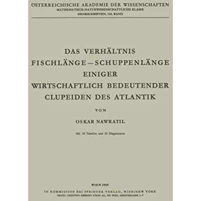 Das Verh?ltnis Fischl?nge  Schuppenl?nge Einiger Wirtschaftlich Bedeutender Clu [Paperback]