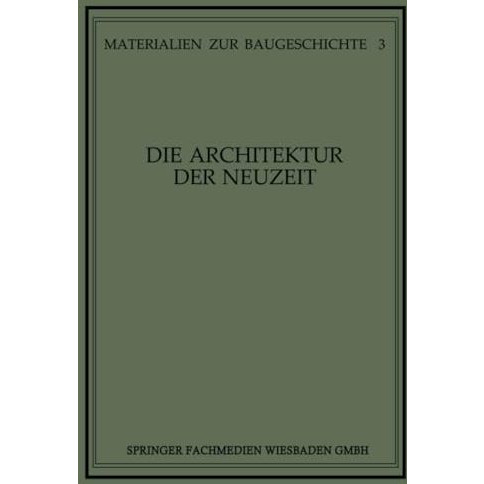 Die Architektur der Neuzeit [Paperback]