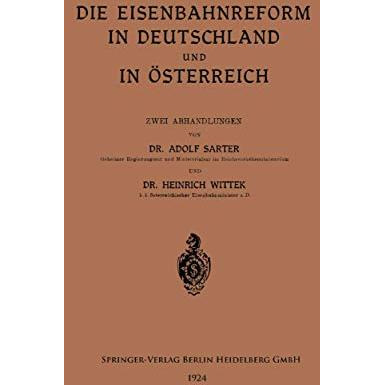 Die Eisenbahnreform in Deutschland und in ?sterreich [Paperback]