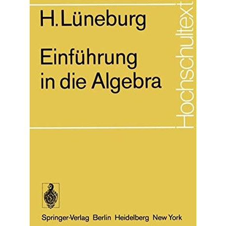 Einf?hrung in die Algebra [Paperback]