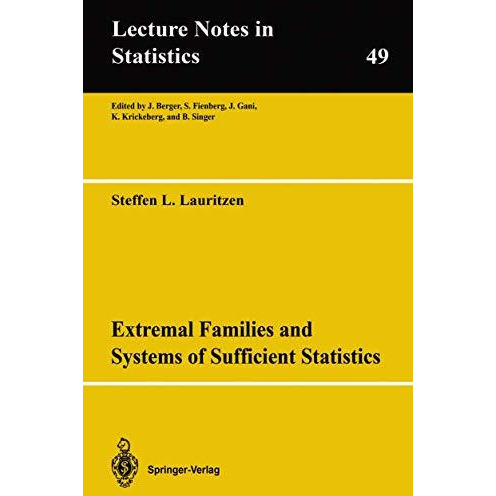 Extremal Families and Systems of Sufficient Statistics [Paperback]