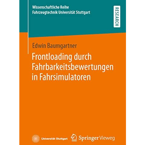 Frontloading durch Fahrbarkeitsbewertungen in Fahrsimulatoren [Paperback]