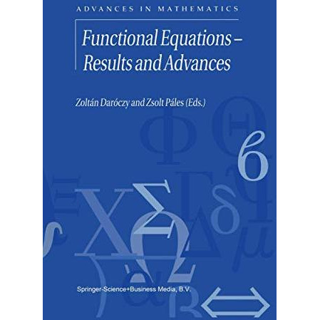 Functional Equations  Results and Advances [Hardcover]