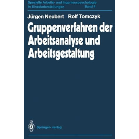 Gruppenverfahren der Arbeitsanalyse und Arbeitsgestaltung [Paperback]