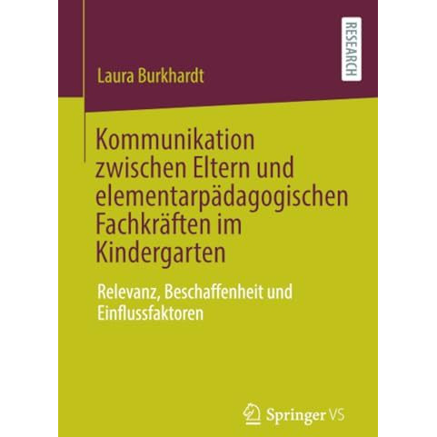 Kommunikation zwischen Eltern und elementarp?dagogischen Fachkr?ften im Kinderga [Paperback]