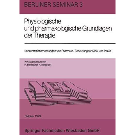 Konzentrationsmessungen von Pharmaka, Bedeutung f?r Klinik und Praxis [Paperback]