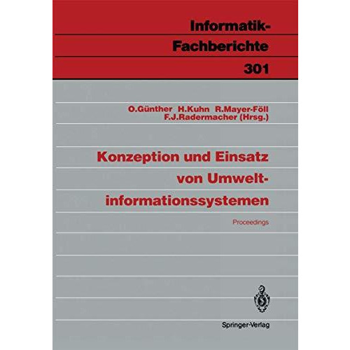 Konzeption und Einsatz von Umweltinformationssystemen: Proceedings [Paperback]