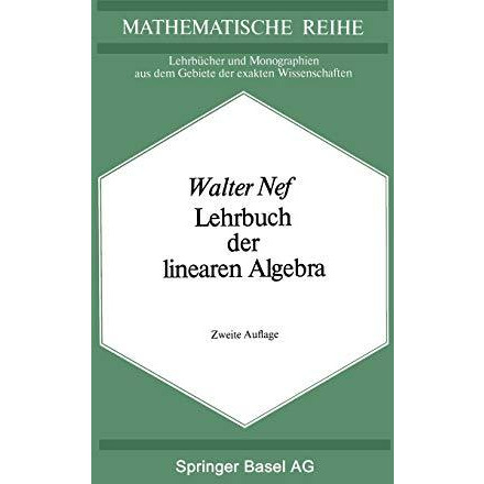 Lehrbuch der linearen Algebra [Paperback]