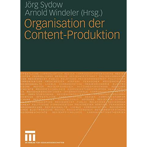 Organisation der Content-Produktion [Paperback]