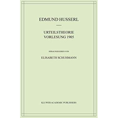 Urteilstheorie Vorlesung 1905 [Paperback]