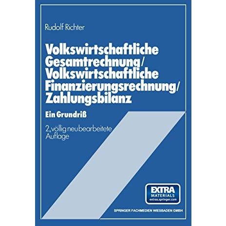 Volkswirtschaftliche Gesamtrechnung  Volkswirtschaftliche Finanzierungsrechnung [Paperback]