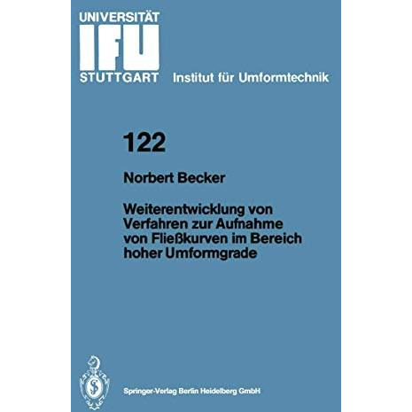 Weiterentwicklung von Verfahren zur Aufnahme von Flie?kurven im Bereich hoher Um [Paperback]