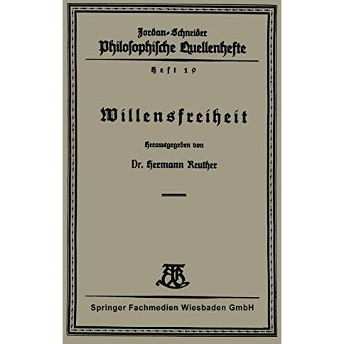 Willensfreiheit [Paperback]