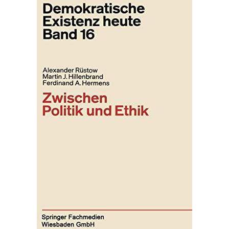 Zwischen Politik und Ethik [Paperback]