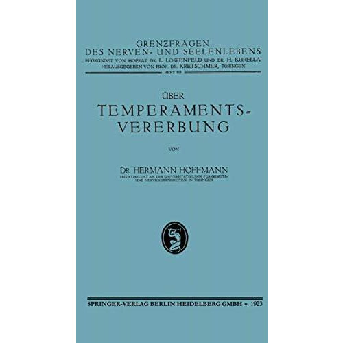 ?ber Temperamentsvererbung [Paperback]