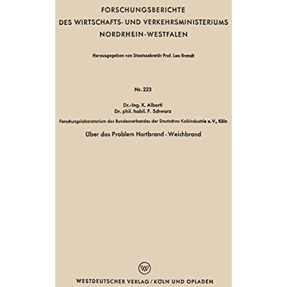 ?ber das Problem Hartbrand - Weichbrand [Paperback]