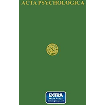 Acta Psychologica including Netherlands-Scandinavian Journal of Psychology: Volu [Paperback]