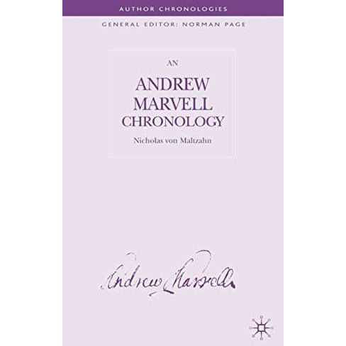 Andrew Marvell Chronology [Hardcover]