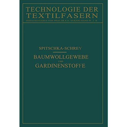 Baumwollgewebe und Gardinenstoffe [Paperback]