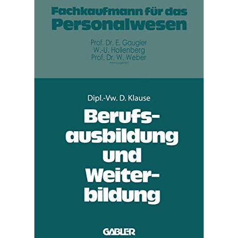 Berufsausbildung und Weiterbildung [Paperback]