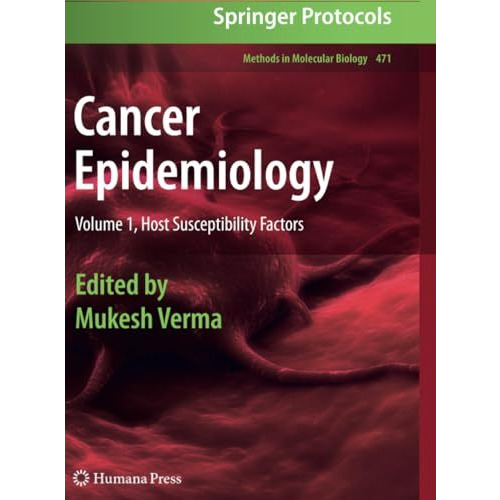 Cancer Epidemiology: Volume 1, Host Susceptibility Factors [Paperback]