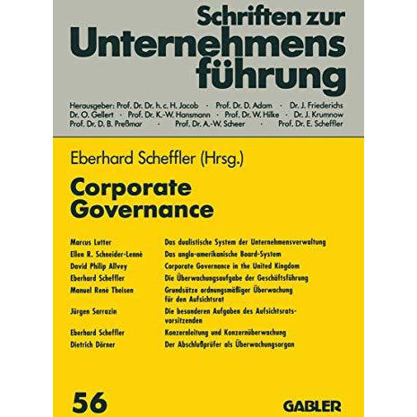 Corporate Governance [Paperback]