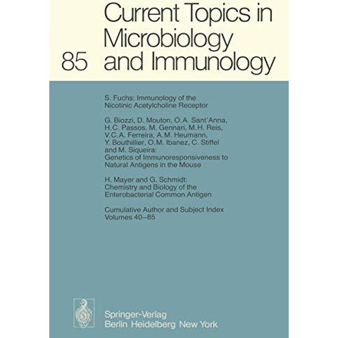 Current Topics in Microbiology and Immunology [Paperback]