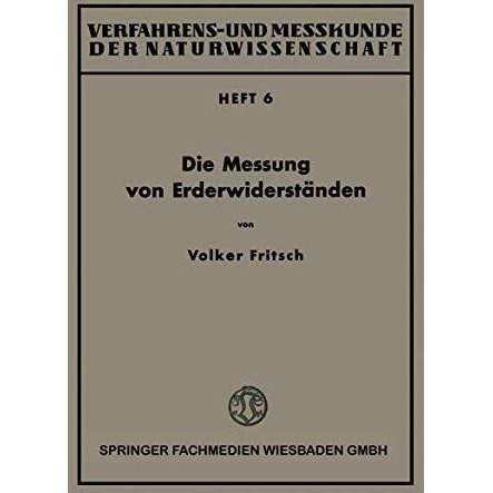 Die Messung von Erderwiderst?nden [Paperback]