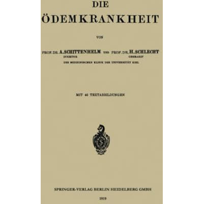 Die ?demkrankheit [Paperback]