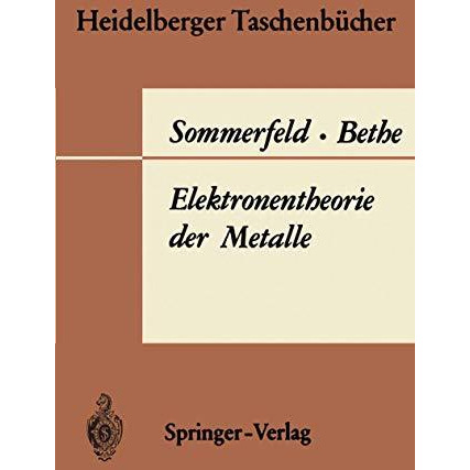 Elektronentheorie der Metalle [Paperback]