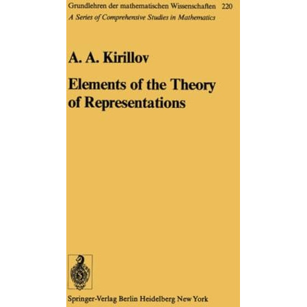 Elements of the Theory of Representations [Paperback]