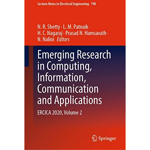 Emerging Research in Computing, Information, Communication and Applications: ERC [Hardcover]