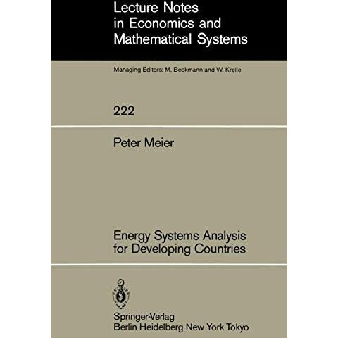 Energy Systems Analysis for Developing Countries [Paperback]