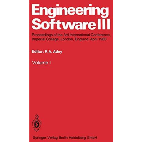 Engineering Software III: Proceedings of the 3rd International Conference, Imper [Paperback]