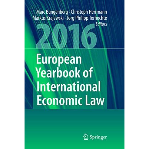 European Yearbook of International Economic Law 2016 [Paperback]