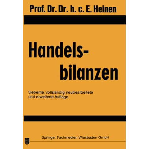 Handelsbilanzen [Paperback]