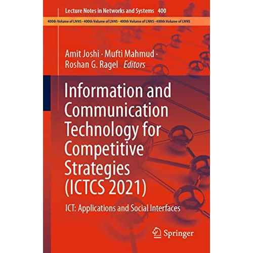 Information and Communication Technology for Competitive Strategies (ICTCS 2021) [Paperback]