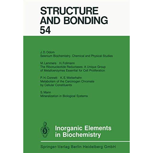 Inorganic Elements in Biochemistry [Paperback]