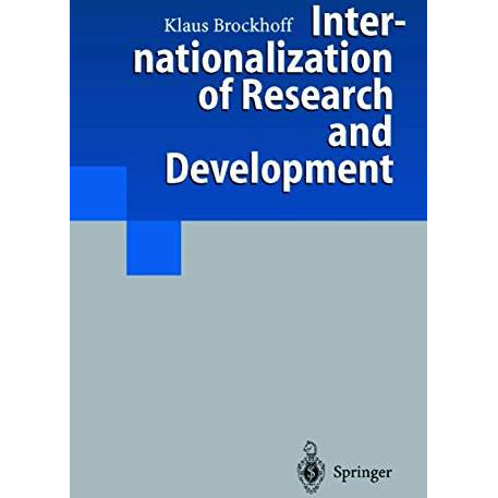 Internationalization of Research and Development [Hardcover]