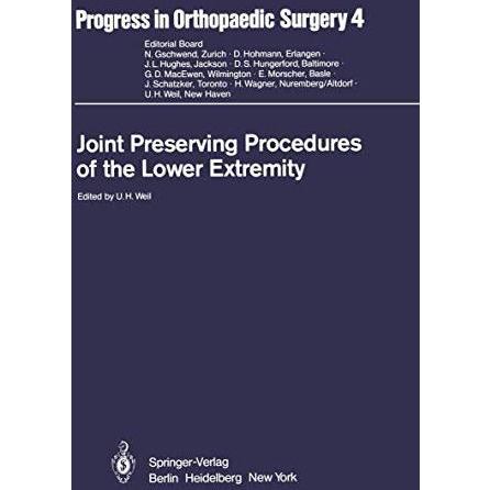 Joint Preserving Procedures of the Lower Extremity [Paperback]