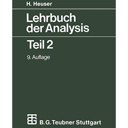 Lehrbuch der Analysis: Teil 2 [Paperback]