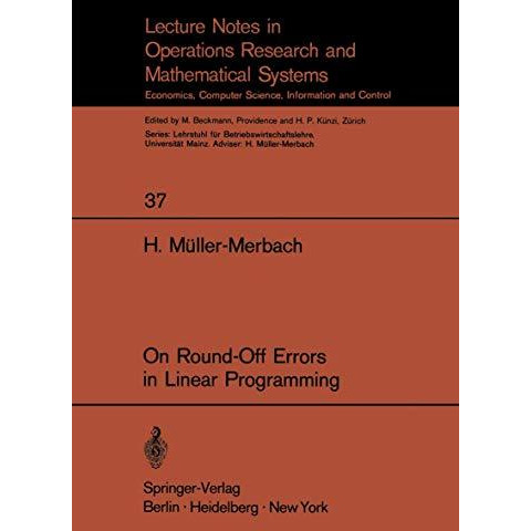 On Round-Off Errors in Linear Programming [Paperback]