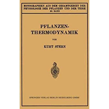 Pflanzenthermodynamik [Paperback]