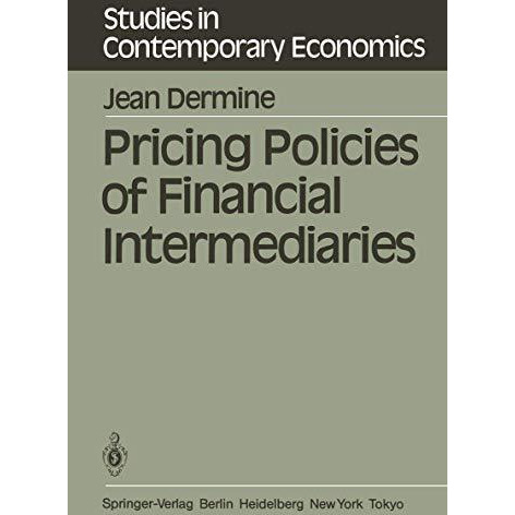 Pricing Policies of Financial Intermediaries [Paperback]