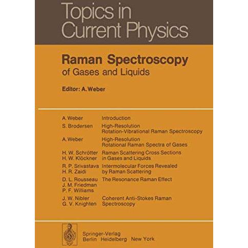 Raman Spectroscopy of Gases and Liquids [Paperback]