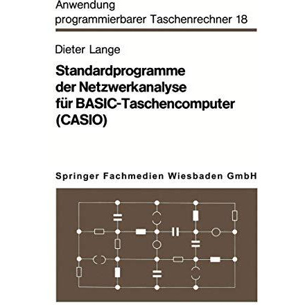 Standardprogramme der Netzwerkanalyse f?r BASIC-Taschencomputer (CASIO) [Paperback]