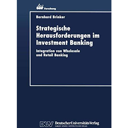 Strategische Herausforderungen im Investment Banking: Integration von Wholesale  [Paperback]