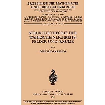 Strukturtheorie der Wahrscheinlichkeitsfelder und -R?ume [Paperback]