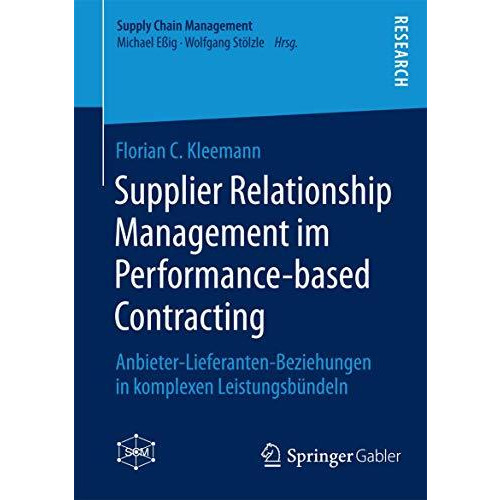 Supplier Relationship Management im Performance-based Contracting: Anbieter-Lief [Paperback]