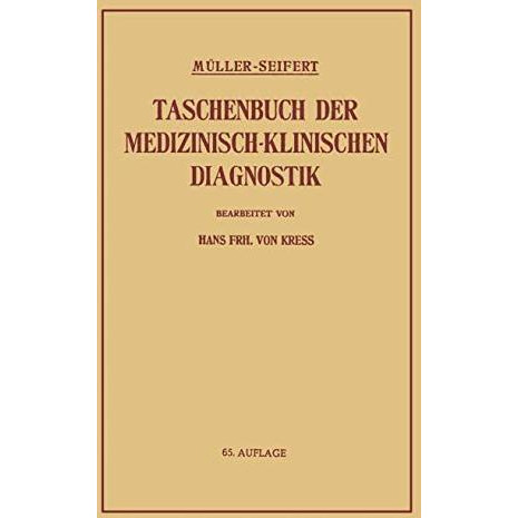 Taschenbuch der Medizinisch-Klinischen Diagnostik [Paperback]